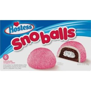 Hostess Snowballs, Pink, 6ct, 10.5oz Carton - 2 Boxes