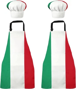 Gorro Y Delantal de Chef Para Mujeres Hombres Hogar Rayas Italianas Para Hornear - Imagen 1 de 7