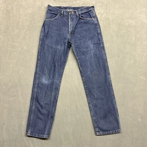 Rustler Straight Jeans Mens 34x32 Dark Wash Blue 100% Cotton Denim - Picture 1 of 6