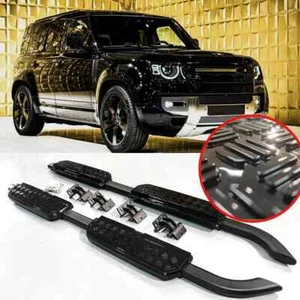 2 Pezzi Alluminio Pedane laterali Nerf Bar Pedale per LR Defender 110 2020-2025 - Picture 1 of 8