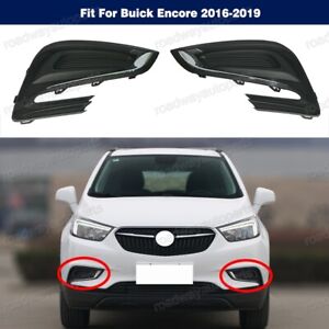 Front Left & Right Side Fog Light Cover Bezels Set For Buick Encore 2016-2019