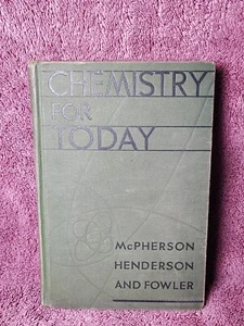 Seltene 1930 Chemie für heute McPherson Henderson und Fowler HC mit Schulnotizen - Bild 1 von 20