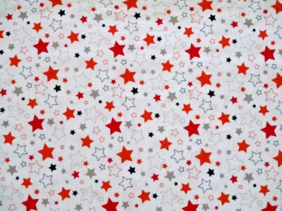 Tela Star, Basics Stars de Riley Blake, tela de acolchado de algodón, naranja, gris Foto 1 de 2