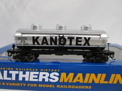Walthers HO Scale KOTX Kanotex ACF 36' 3 Dome Tank Car #876 NOS 910-1102 - Image 1 of 4