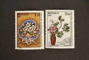 Monaco, Mint, 1986, Monte Carlo Flower Show, MNH, SG 1792-93 - Picture 1 of 2