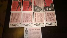 Lot of 9 Michael Jackson Trading Cards Series 1