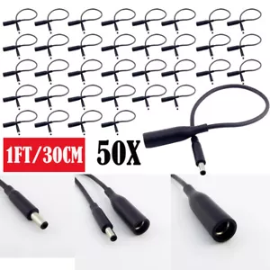 50Pcs DC/AC Power Charger Converter Adapter Cable 7.4mm To 4.5mm for Dell 1FT - Picture 1 of 9