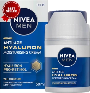 MEN Face Cream 50Ml | Hyaluronic Acid Face Moisturiser | Anti-Ageing and Anti-Wr - Picture 1 of 12