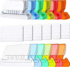 Jovitec Hanging File Tabs and Inserts, 60 Sets File Folder Tabs and Inserts Colo - Picture 1 of 7