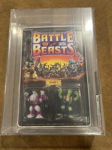 Hasbro 1987 BATTLE BEASTS Triple Threat Snake & Killer Carp AFA 85 SERIES 1 NEW - Picture 1 of 9