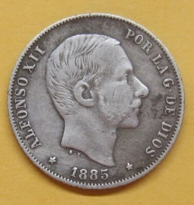 1885 Philippines (Spanish)  20 Centimos silver Take a Look - Image 1 of 2