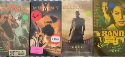 Boa Vs Python (2004); Gladiator (2000); The Mummy (1999); Sand (2000). VHS  - Image 1 of 4