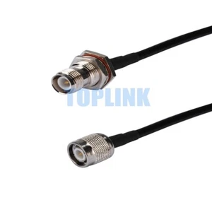 TNC Male to RP-TNC Female (Male Pin) Adapter Pigtail COAX Cable RG58 1M for WiFi - Picture 1 of 3