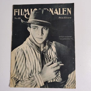 FilmJournalen Magazine in Swedish March 15 1925 Rudolph Valentino Cover + more - Foto 1 di 7