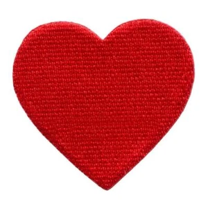 ROTES HERZ BÜGELBILD PATCH 2" Love bestickt Applikation Rocker Biker Rockabilly NEU - Bild 1 von 2