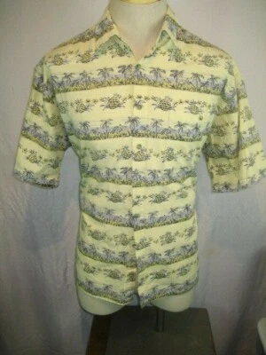 Mens Campa Moda Cotton SS Hawaiian Aloha Island Casual Shirt sz L - Image 1 of 4