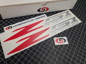Z51 Racing Decals (2pk) Corvette 12" Accent Stickers C6 C7 C8 Stingray LSX LTX - Picture 1 of 12