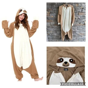 Sazac Sloth Fleece Kigurumi Adult Pajama Costume Cosplay One Size Fits Most - Picture 1 of 8