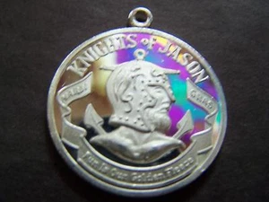 XXRare 1974 Jason Fine Silver Engraved High Relief Mardi Gras Charm-With Rim - Picture 1 of 3