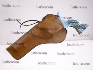 LEATHER STRONG SIDE SINGLE ACTION REVOLVER HOLSTER FOR..CHOOSE GUN MODE US