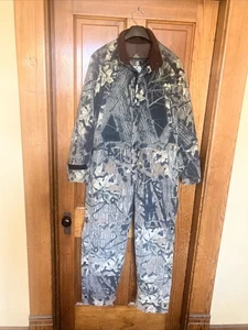 Mossy Oak Camo Insulated Coveralls Men’s Sz M Quilt Lined. Full Zip Legs. Soft - Picture 1 of 10
