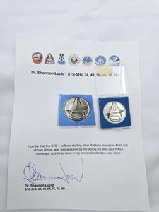 STS-1 Unflown Robbins Medallion Sterling 1st Space Shuttle Flight - Picture 1 of 7