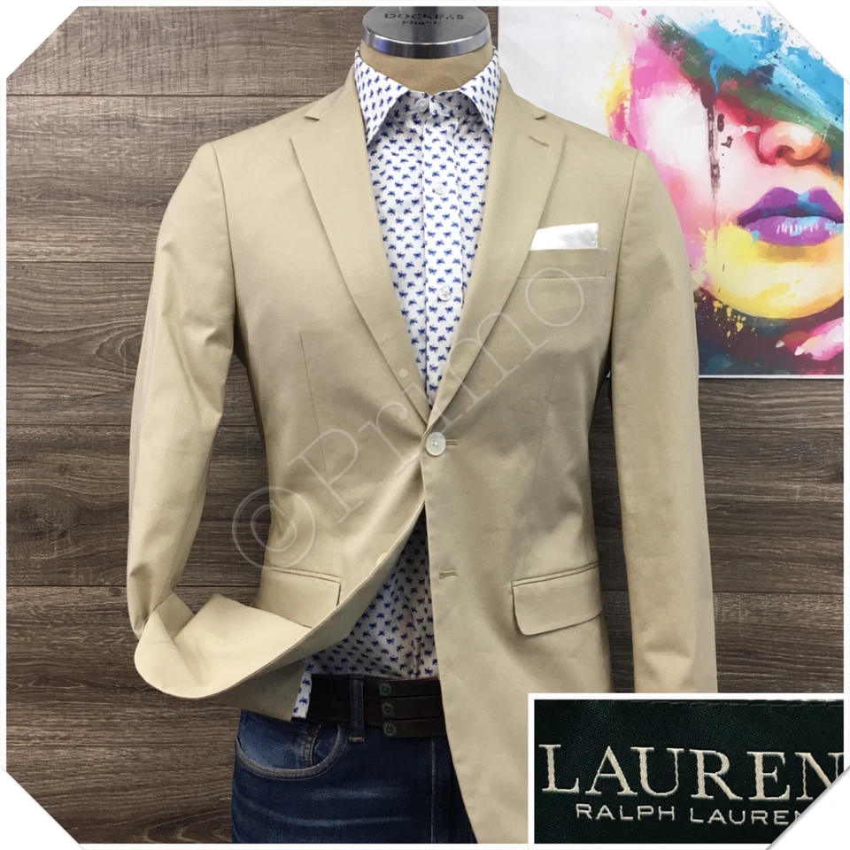 Blazer de algodón para hombre Ralph Lauren abrigo deportivo chaqueta informal talla 36R traje clásico Foto 1 de 4