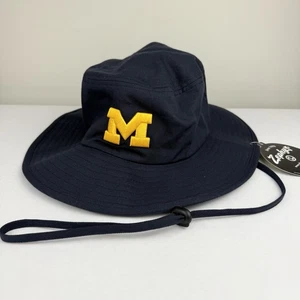 NCAA Michigan Wolverines Zephyr Mens Cotton Safari Bucket Fishing Large XL Hat - Picture 1 of 9