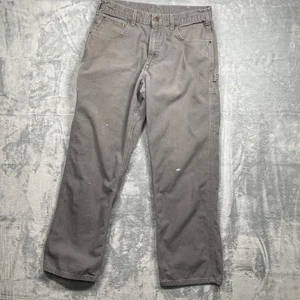 Pantalones de trabajo Carhartt para hombre holgados pierna recta lona gris talla 34x30 - Imagen 1 de 13
