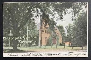 Espiscopal Church Farmville Virginia VA Vintage Postkarte 1909 - Bild 1 von 2