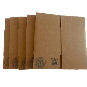 Uline 4x4x4" Corrugated Cardboard Shipping Boxes S-4040 (5 Pieces) - Picture 1 of 9