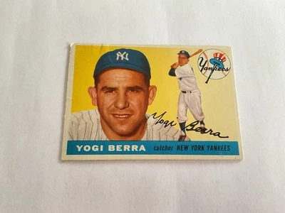 Tarjeta de béisbol 1955 Topps #198 Yogi Berra New York Yankees Hof serie mundial RF Foto 1 de 4