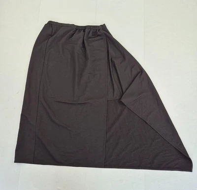 COS Skirt Small Black Women's Midi Wrap Cotton Blend Elastic Waist - Image 1 of 4