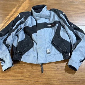 Teknic Motorcycle Padded Jacket Size 44 54 Gray Black - Picture 1 of 14