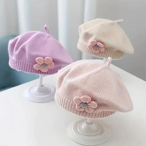 Winter warme Baby Baskenmütze Strickmütze Beanie Mütze Säugling Mädchen koreanische Prinzessin - Bild 1 von 27