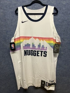 Nike NBA Denver Nuggets Trikot Größe 3XL Authentic Jersey Weiß Neu mit Etikett - Bild 1 von 3