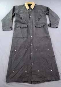 Giacca J Peterman uomo media nera equitazione spolverino tela velluto a coste lunga - Foto 1 di 12