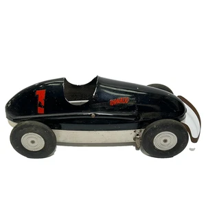 Auto da corsa vintage Woodette Tornado Racer Winzeler nero bianco metallo alimentata ad aria - Foto 1 di 15