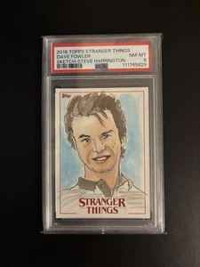 2019 Topps Stranger Things Steve Harrington Sketch 1/1 PSA 8 - Picture 1 of 1