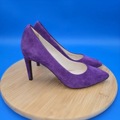 Cole Haan GRAND.ØS Purple Suede Pumps 4" Heels Size 7B EUC  - Image 1 of 4