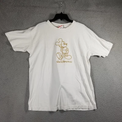 Camisa De Colección Walt Disney World Para Hombre Grande Mickey Mouse Camiseta Bordada Años 90 Foto 1 de 4