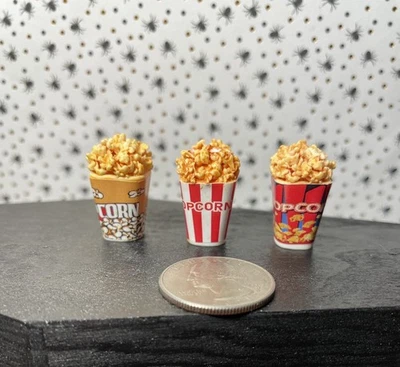 Casa de bonecas miniatura 3 baldes de pipoca - Imagem 1 de 2