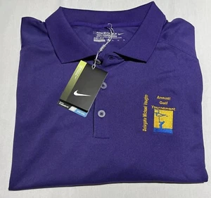Polo Nike Golf Tour Performance Dri Fit para hombre XL delegado Michael Vaughn púrpura - Imagen 1 de 8
