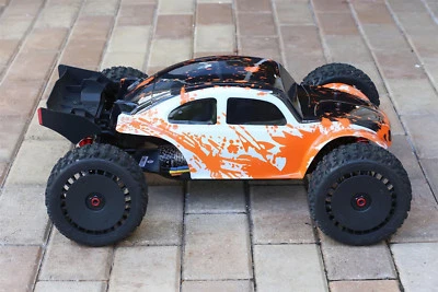 Custom Bug Body Muddy Orange/WB Shell for ARRMA 1/8 TALION 6S BLX Car Cover - Image 1 of 4