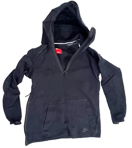 MINT Nike Tech Fleece Mens Half-Zip Pullover Hoodie Gym Sweatshirt Black Small - Picture 1 of 4