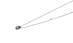 Collarino Punto Luce Salvini a Goccia Oro Bianco 18Kt con Diamante Naturale 0,10 - Foto 1 di 5