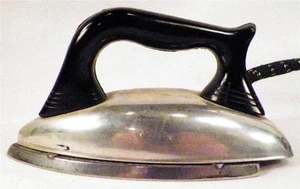 Childs Toy Iron Dolly Dell Electric Black Plastic Handle 1950s Retro Vintage (O) - Picture 1 of 6
