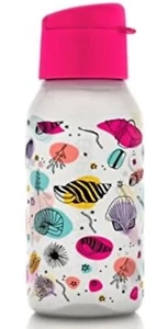 NEW Tupperware ECO Water Bottle Small 12 Oz Utopic Shore Sea Shells Flip Top - Picture 1 of 6