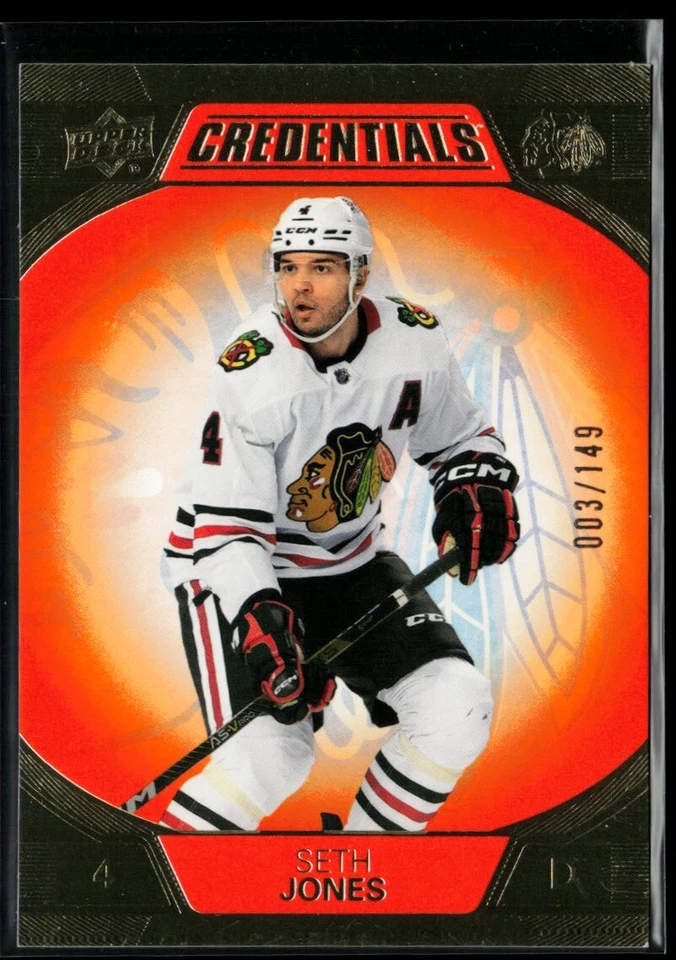 2022-23 Upper Deck Credentials Orange #19 Seth Jones 003/149 - Image 1 of 2