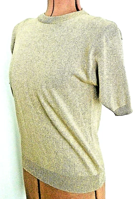 Vintage Metálico Dorado COLECCIÓN REGENCIA PARA JOYCE Manga Corta Tejido TOP/Talla M? Foto 1 de 4
